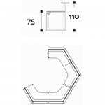 Meja Kantor Modera MRTG 1112 x 2 Moduls