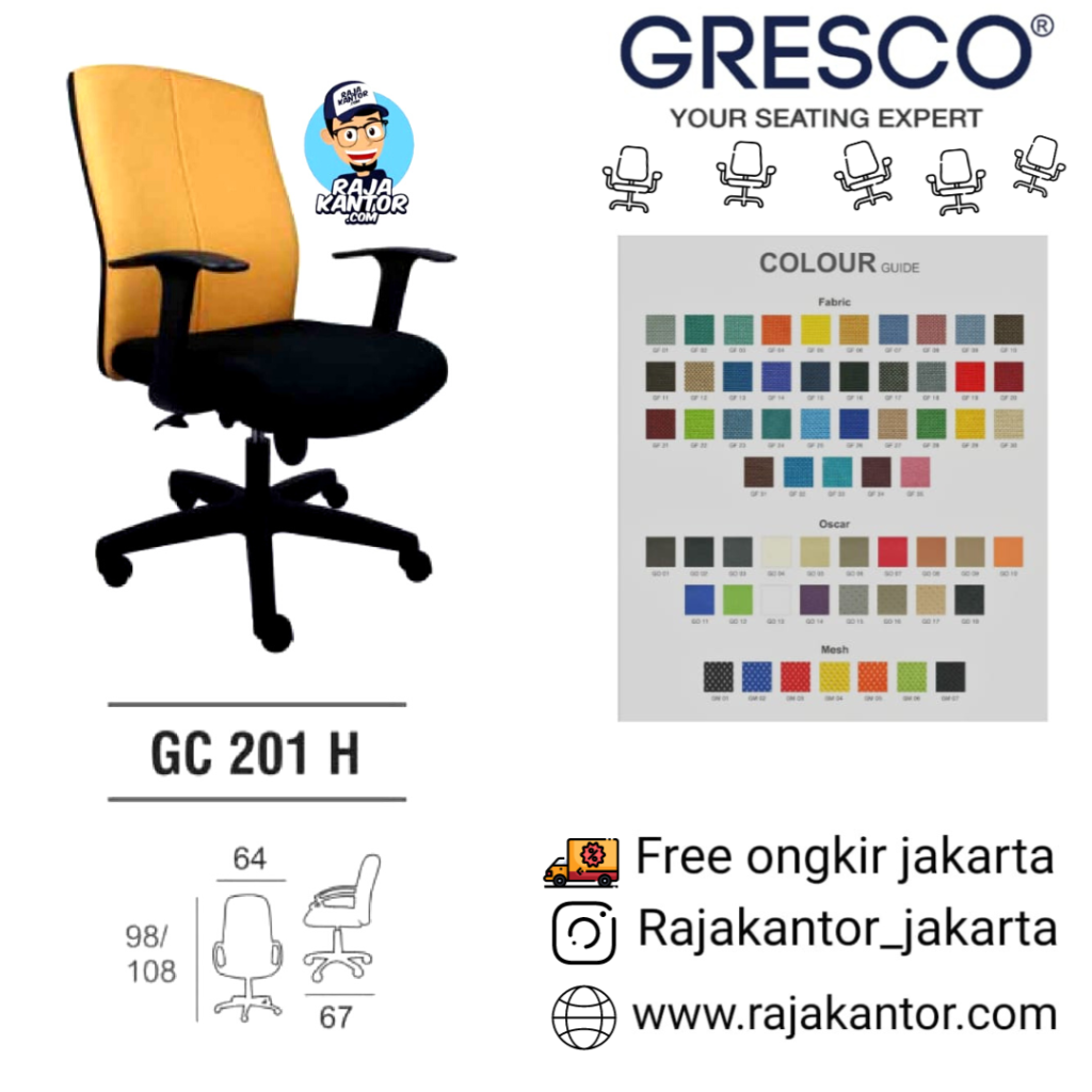 Kursi Kantor Gresco GC 201 H