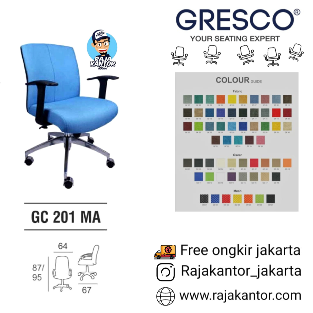 Kursi Kantor Gresco 201 MA