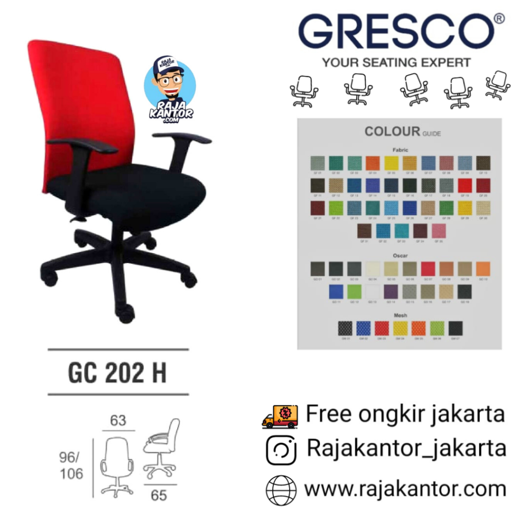 Kursi Kantor Gresco 202 H