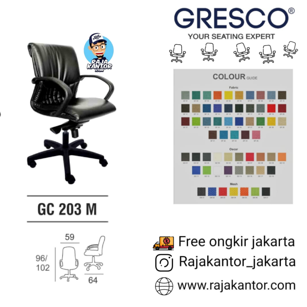 Kursi Kantor GC 203 M