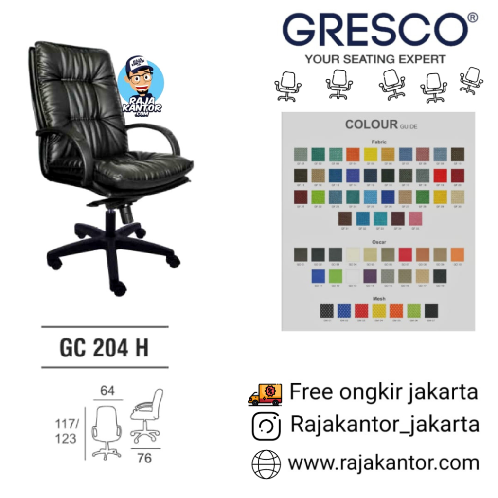 Kursi Kantor Gresco GC 204 H