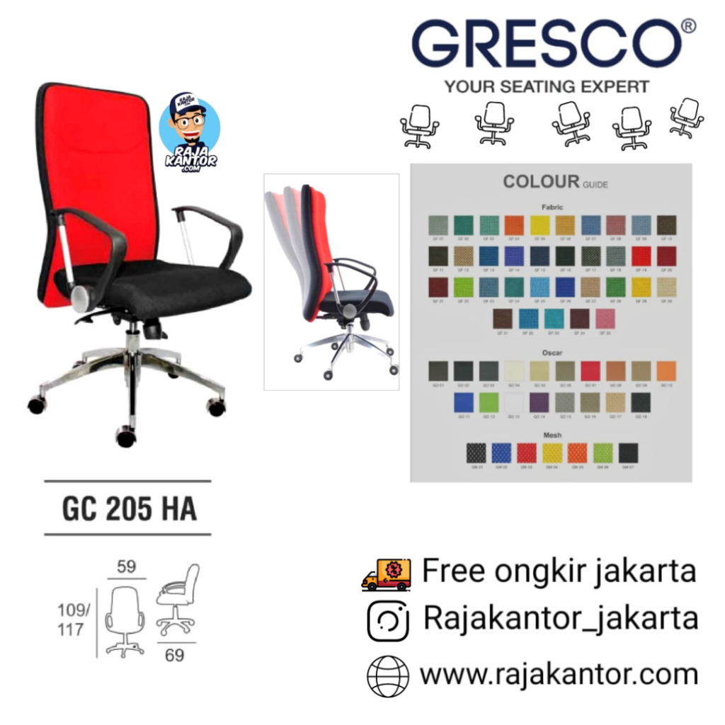 Kursi Kantor Gresco GC 205 HA