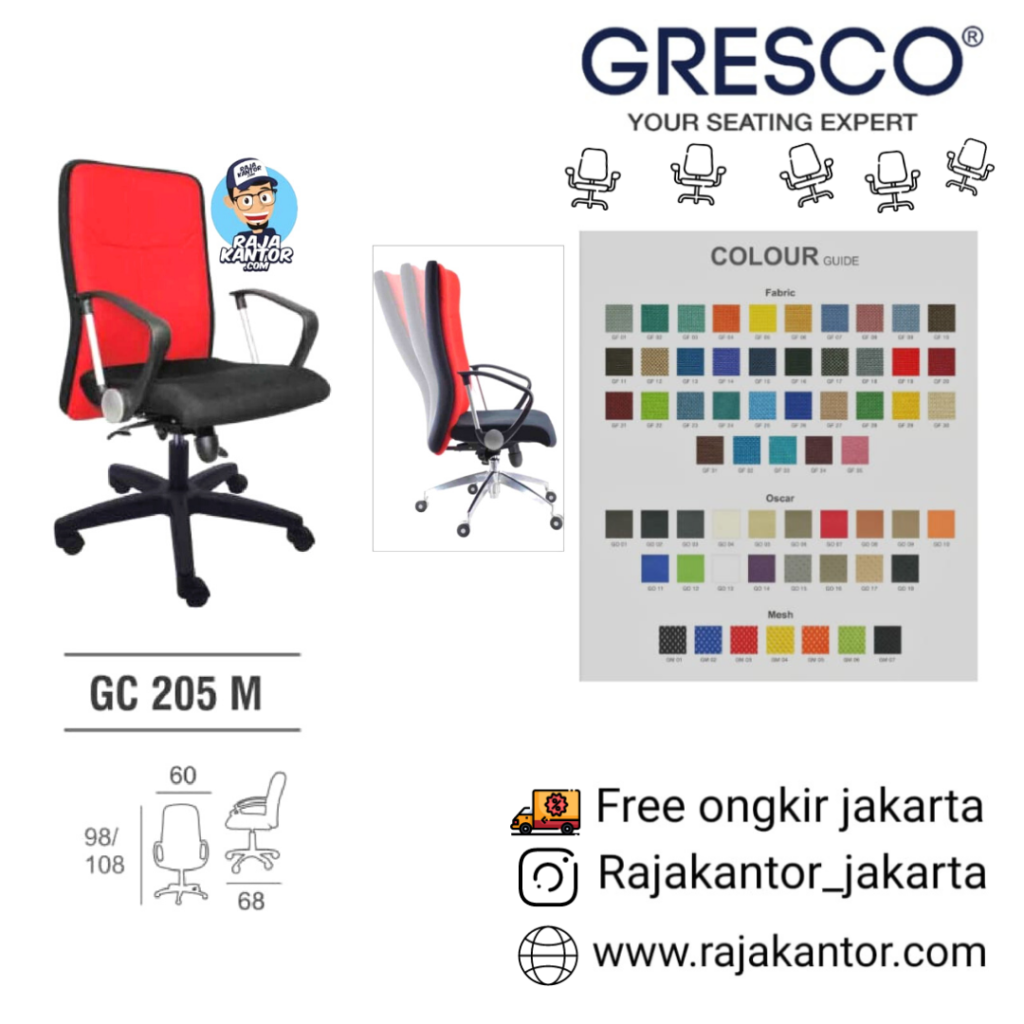 Kursi Kantor Gresco GC 205 M