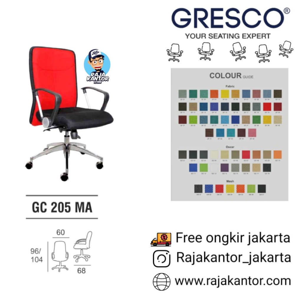 Kursi Kantor Gresco GC 205 MA