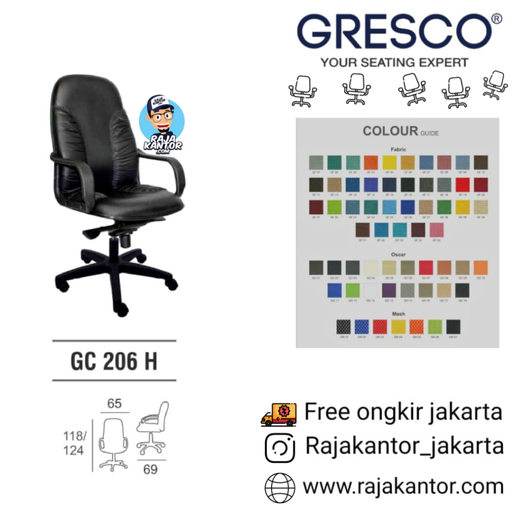 Kursi Kantor GC 206 H