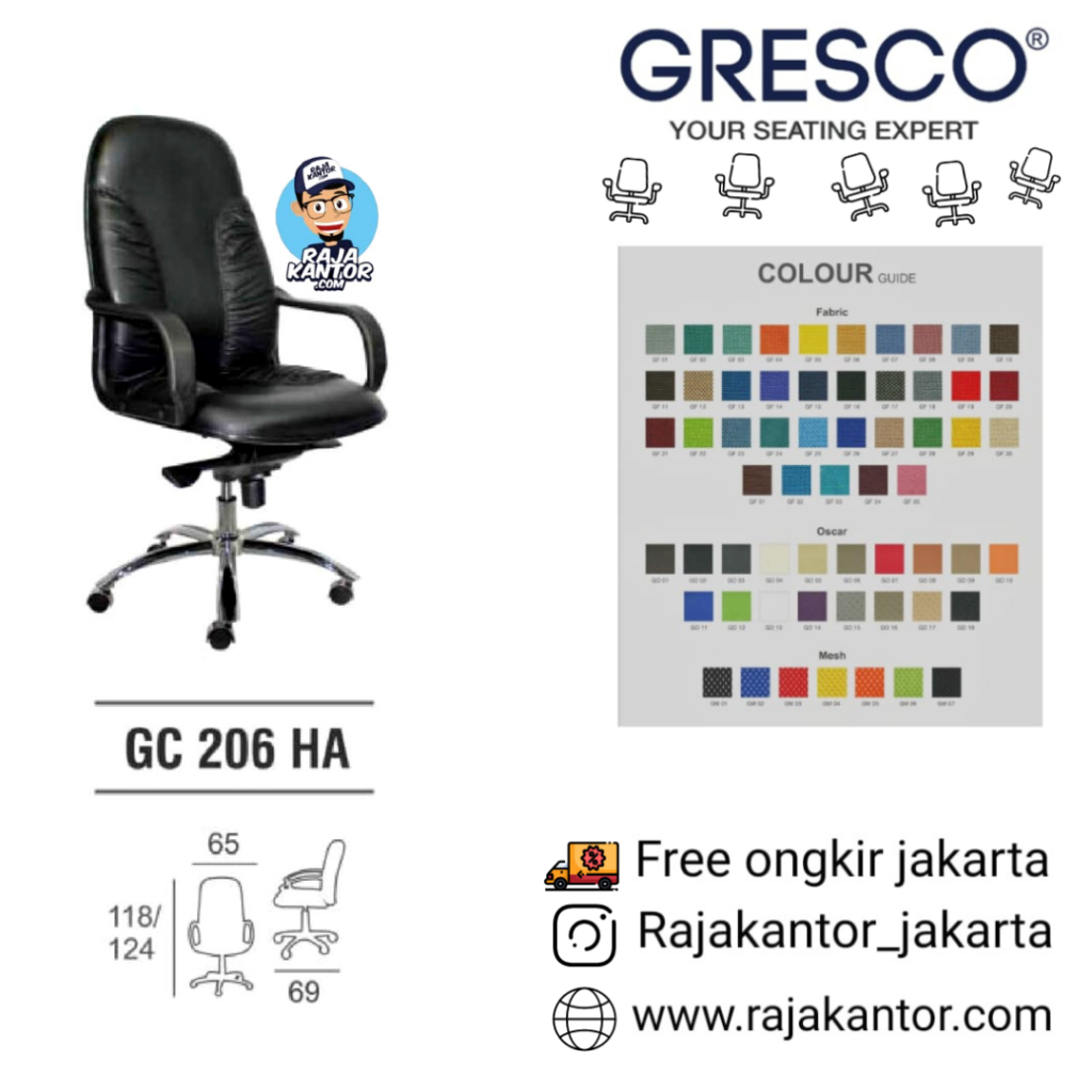 Kursi Kantor GC 206 HA