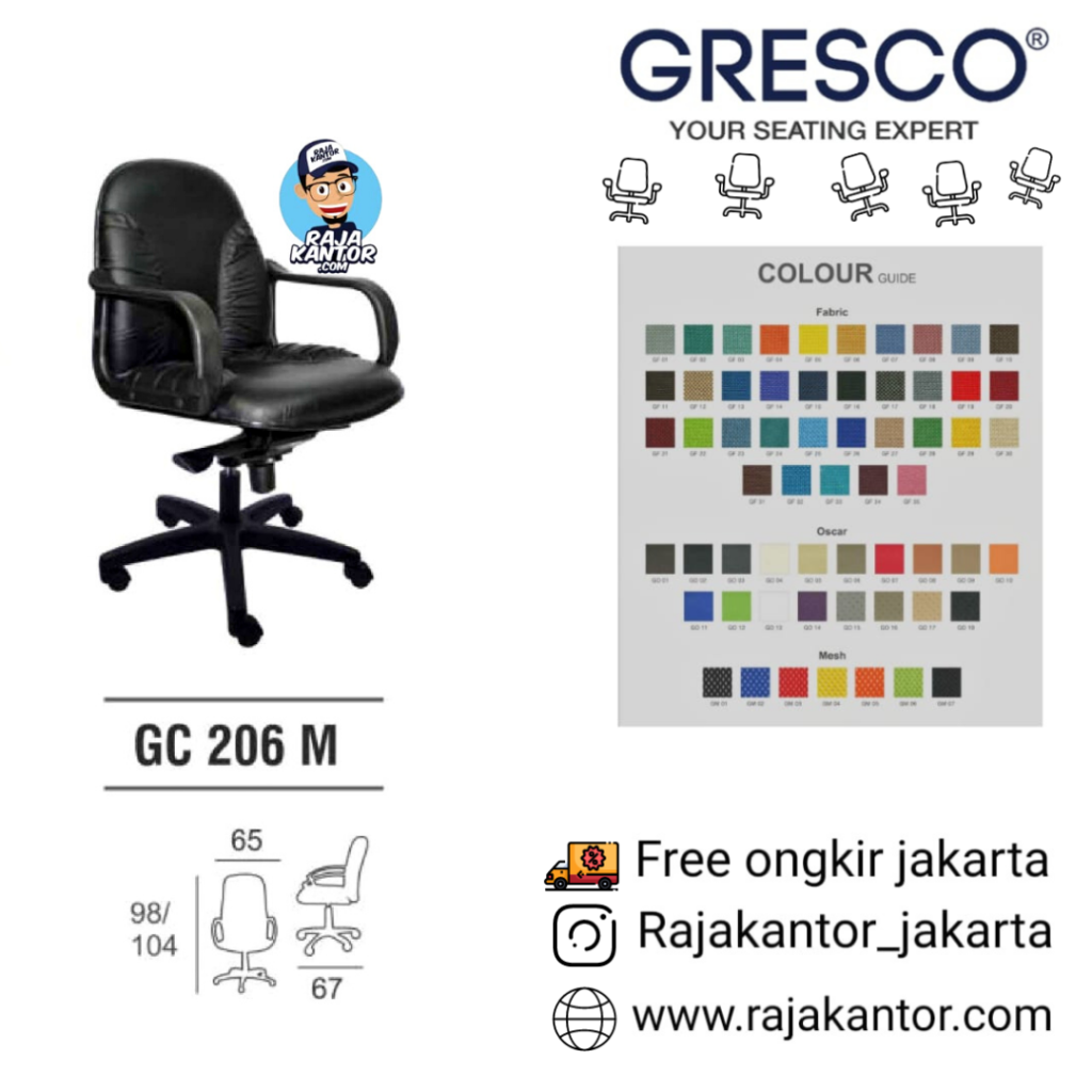 Kursi Kantor GC 206 M