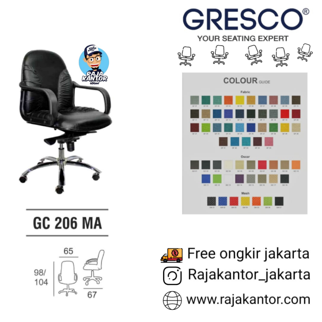 Kursi Kantor Gresco GC 206 MA