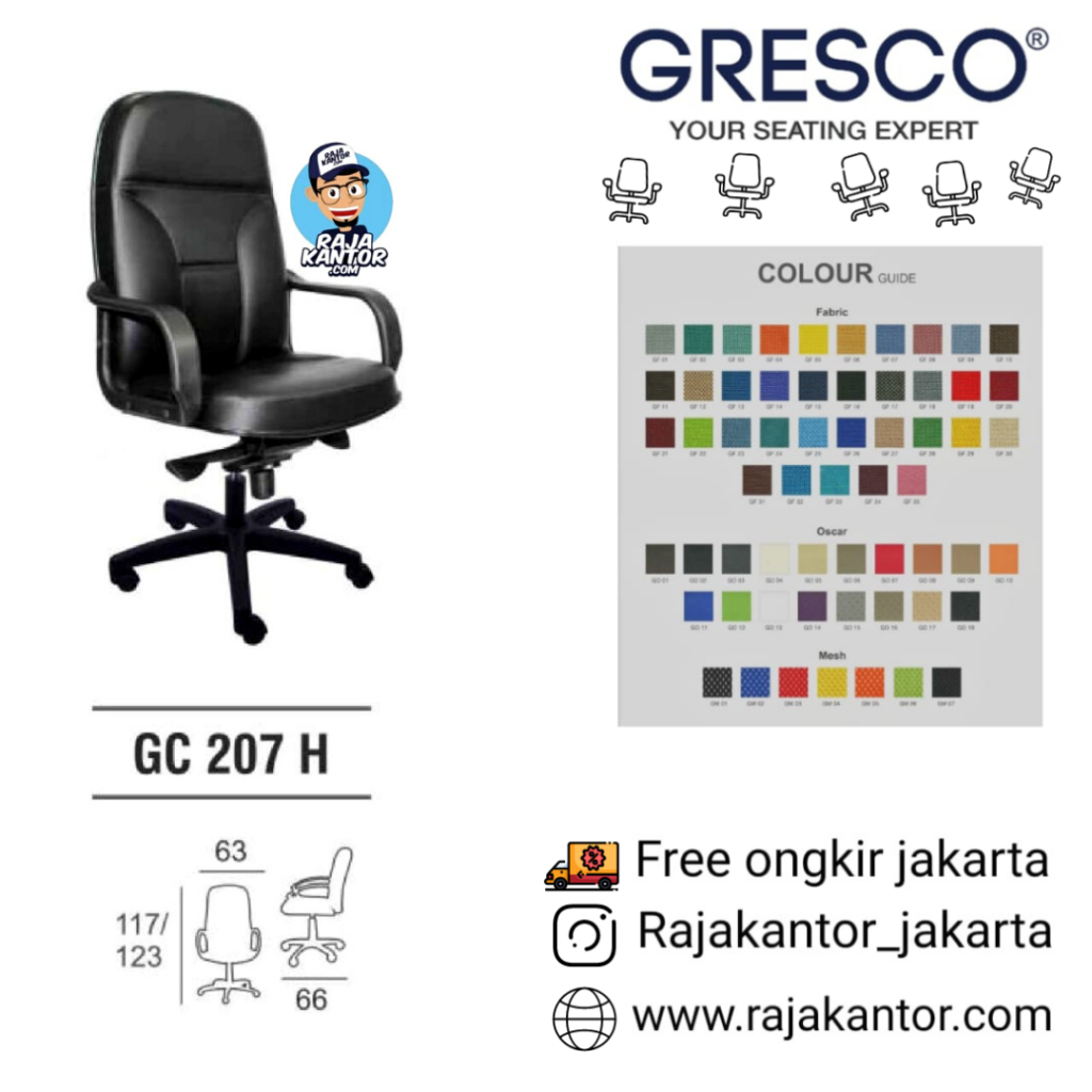 Kursi Kantor Gresco GC 207 H