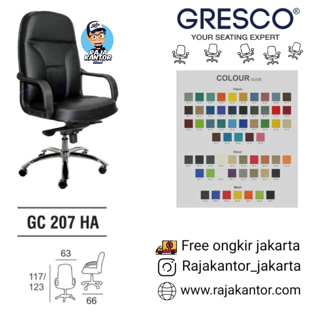 Kursi Kantor Gresco GC 207 HA