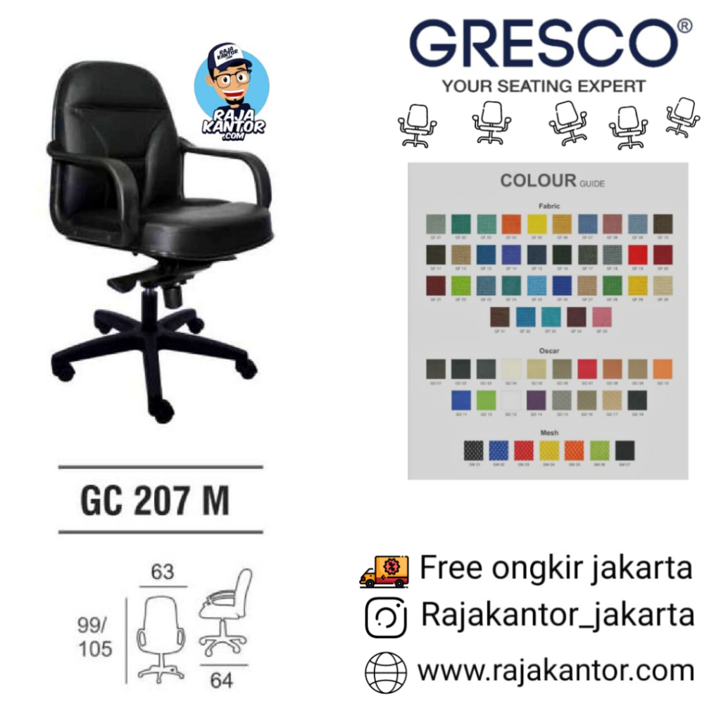 Kursi Kantor Gresco GC 207 M