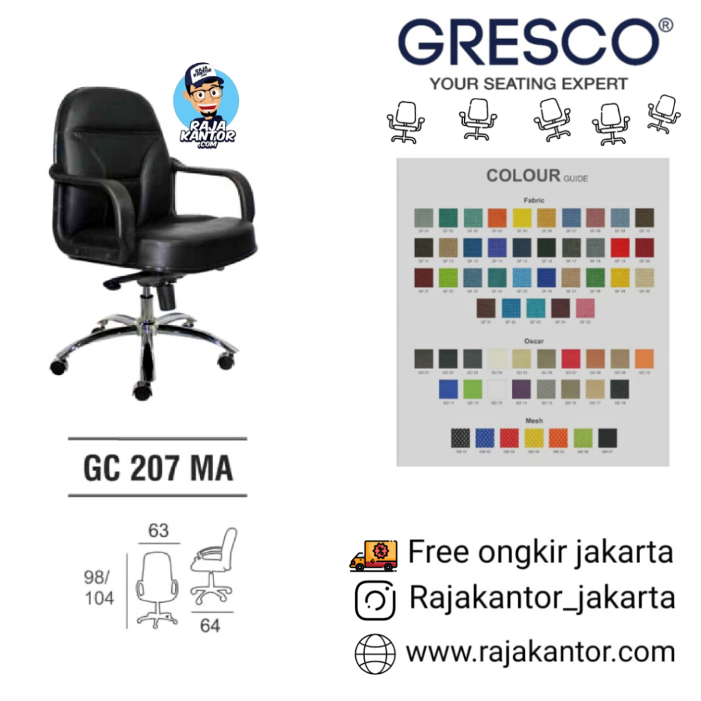 Kursi Kantor Gresco GC 207 MA