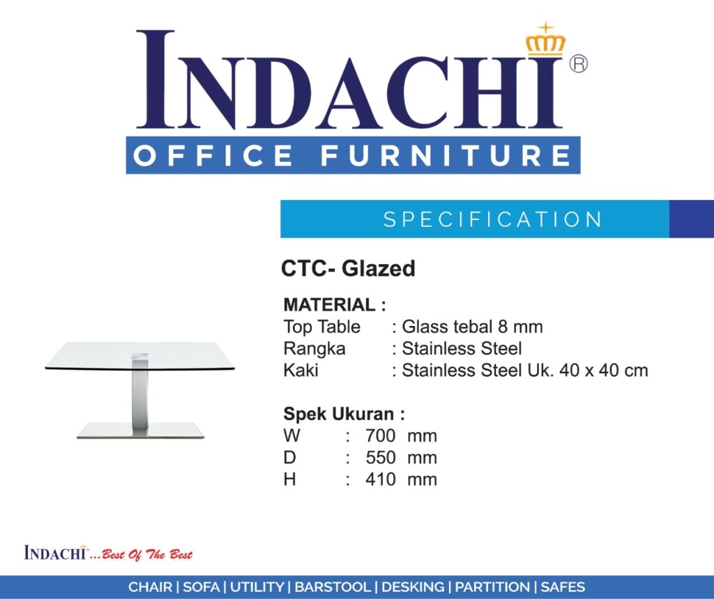 Meja Kantor Indachi CTC GLAZED
