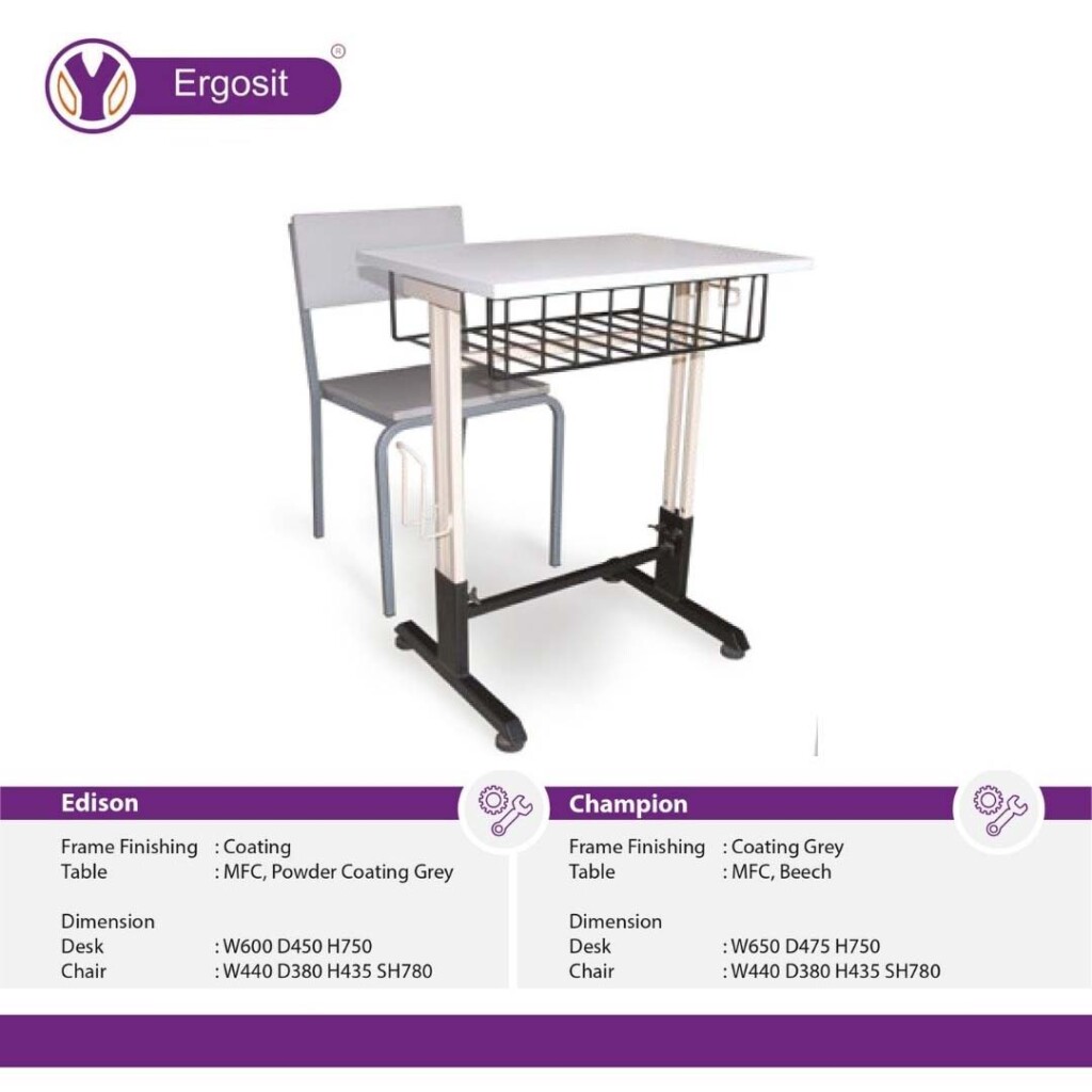 Meja Kuliah Ergosit ISO EDISON