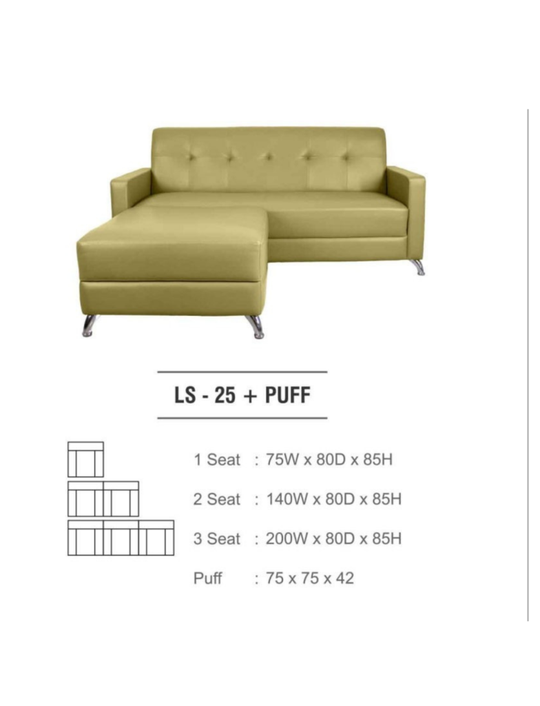 Sofa Kantor Gresco LS 25 + PUFF