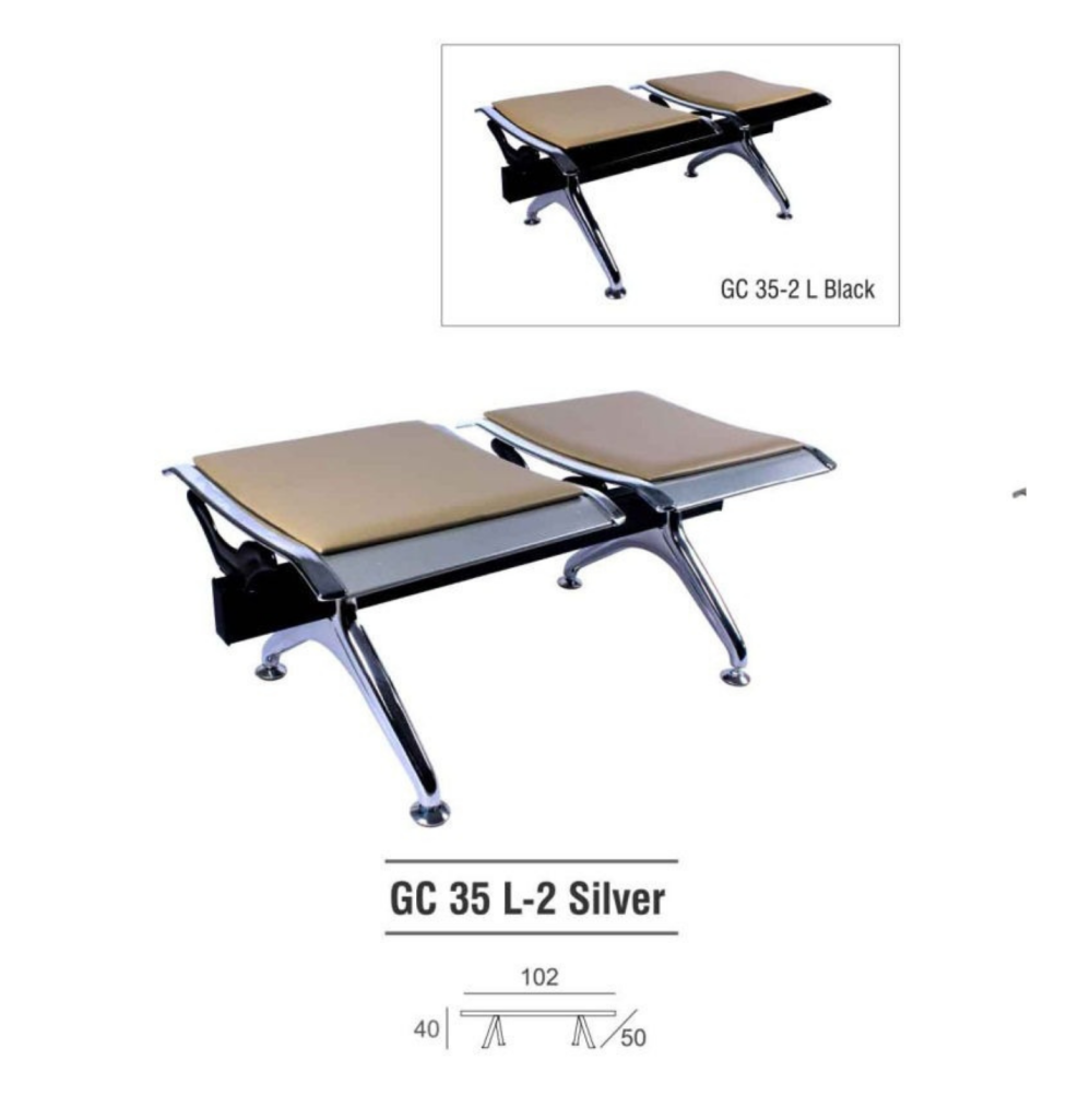 KURSI TUNGGU ERGOTEC GC35L-2 SILVER