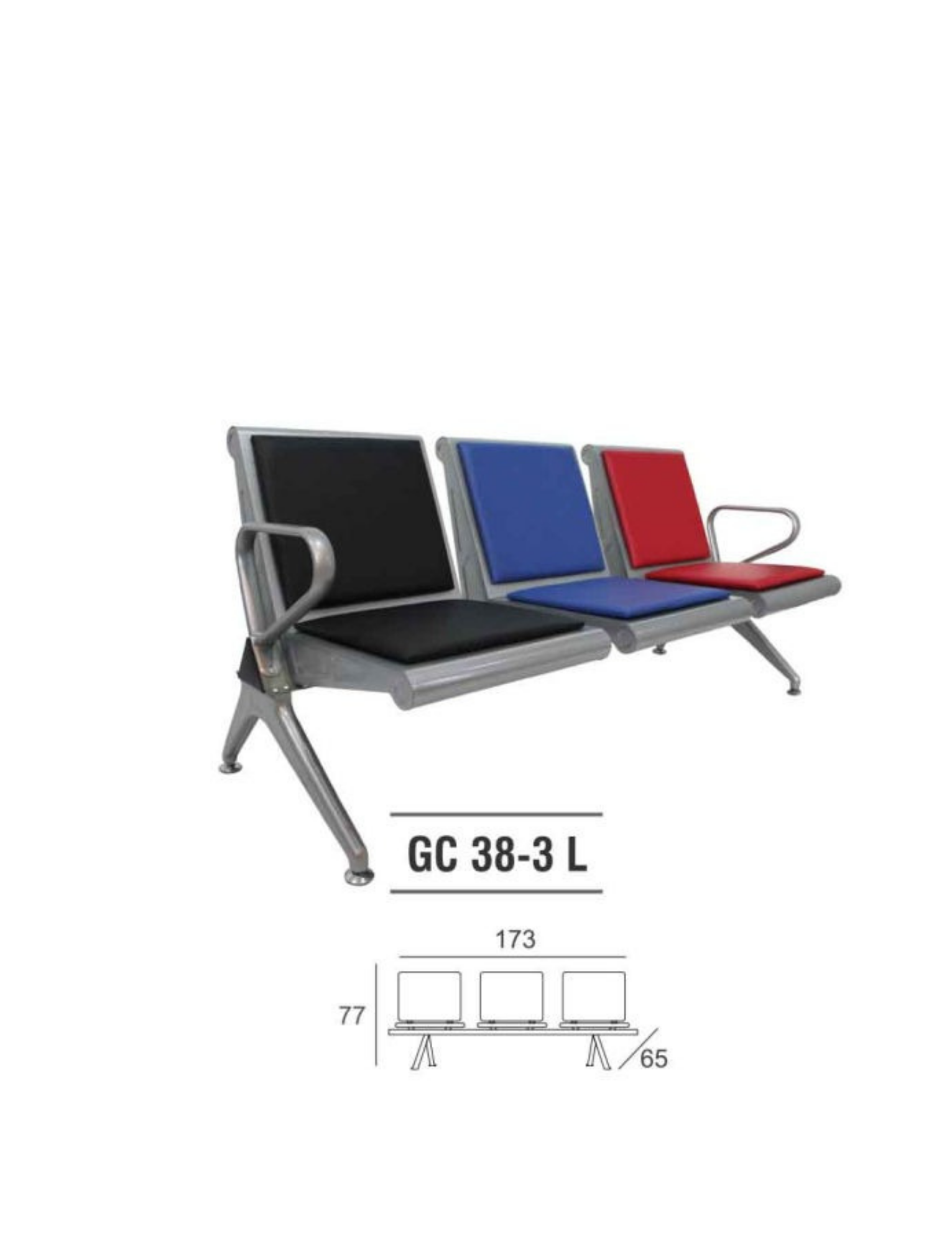 KURSI TUNGGU GRESCO GC38-3L
