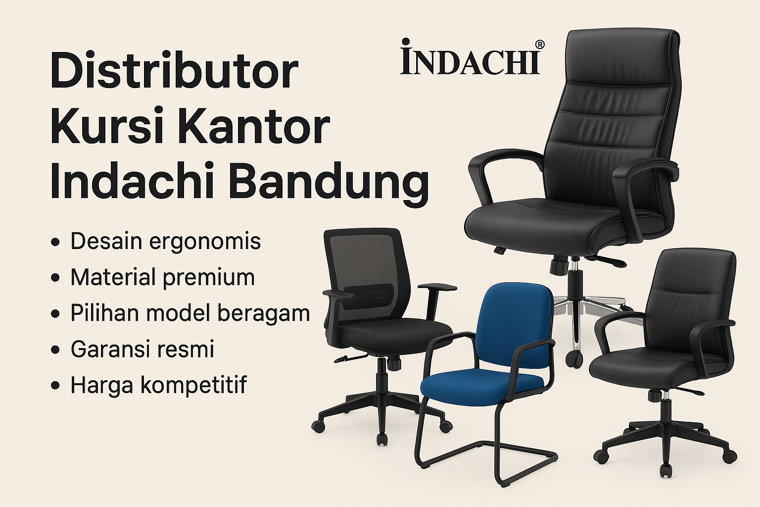 "Distributor Resmi Kursi Kantor Indachi di Bandung"